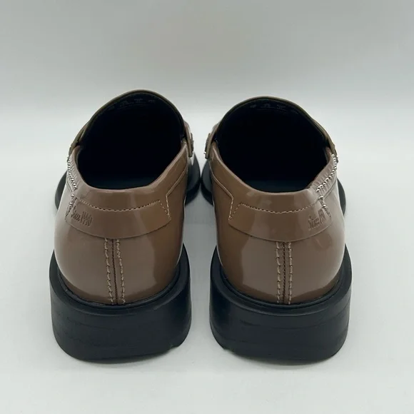 Sarto by Franco Sarto A-Eden Studs Loafers Brown Patent Size 10M New With Box